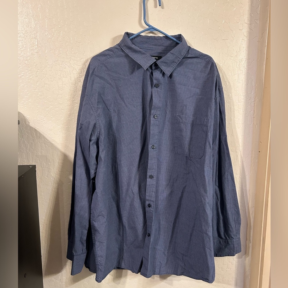 Claiborne men’s 4xl blue button up shirt